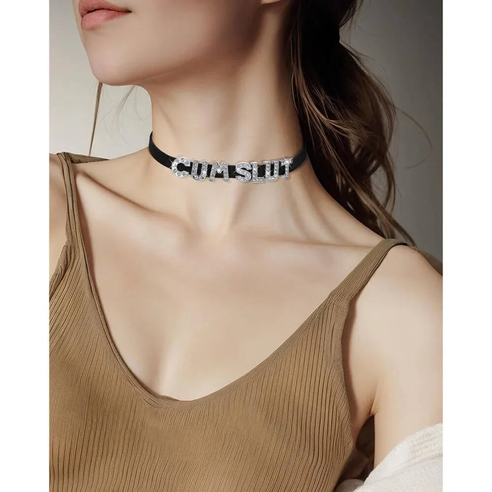Chokers for Women Soft Suede Adjustable Cosplay Halloween Party Accessory